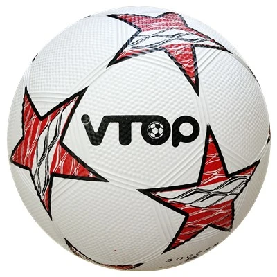 White Color Rubber Soccer with Star Logo for Promotion Gifts
