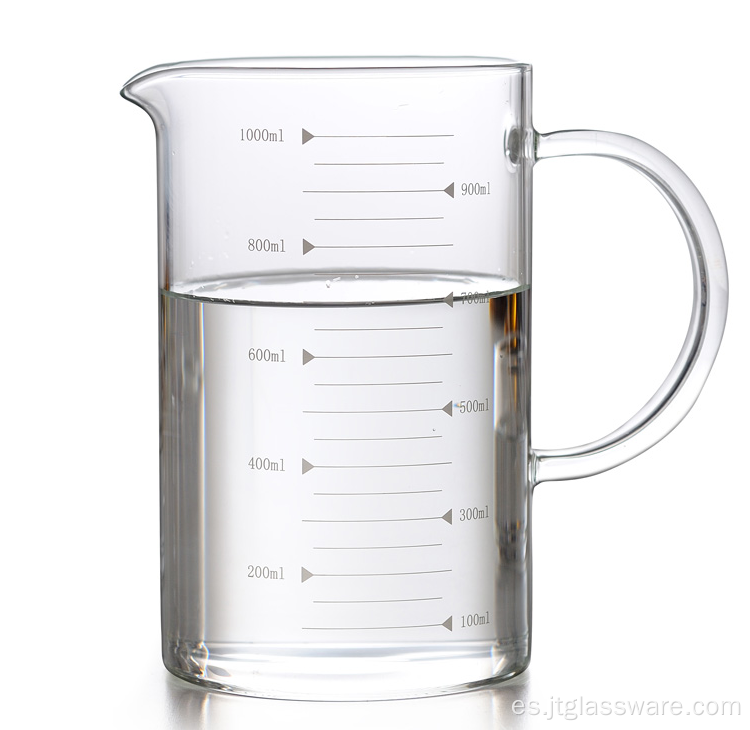 Taza medidora de vidrio de grado alimenticio con alto contenido de borosilicato (500 ml)