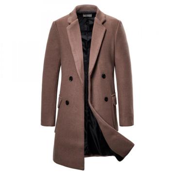 Custom Wool Coat Men's Double Breasted for Winter