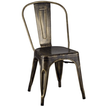 Tolix Gold Outdoor Metal Old Aging Design Chair