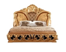 European Italian Classical Wooden Carved Flower Bedroom Set