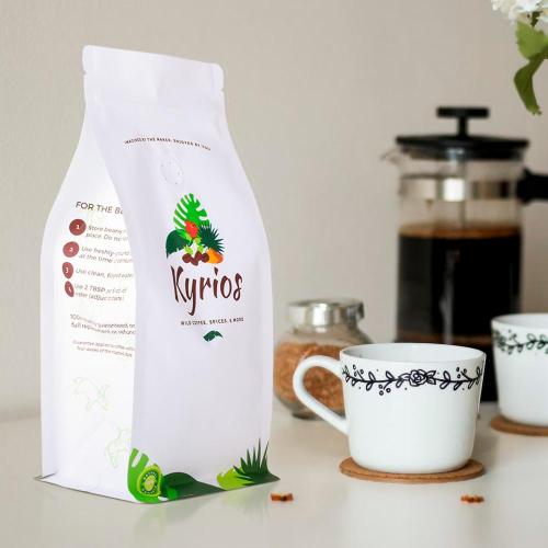 Sacchetti di caffè sigillabili a guscio laterale