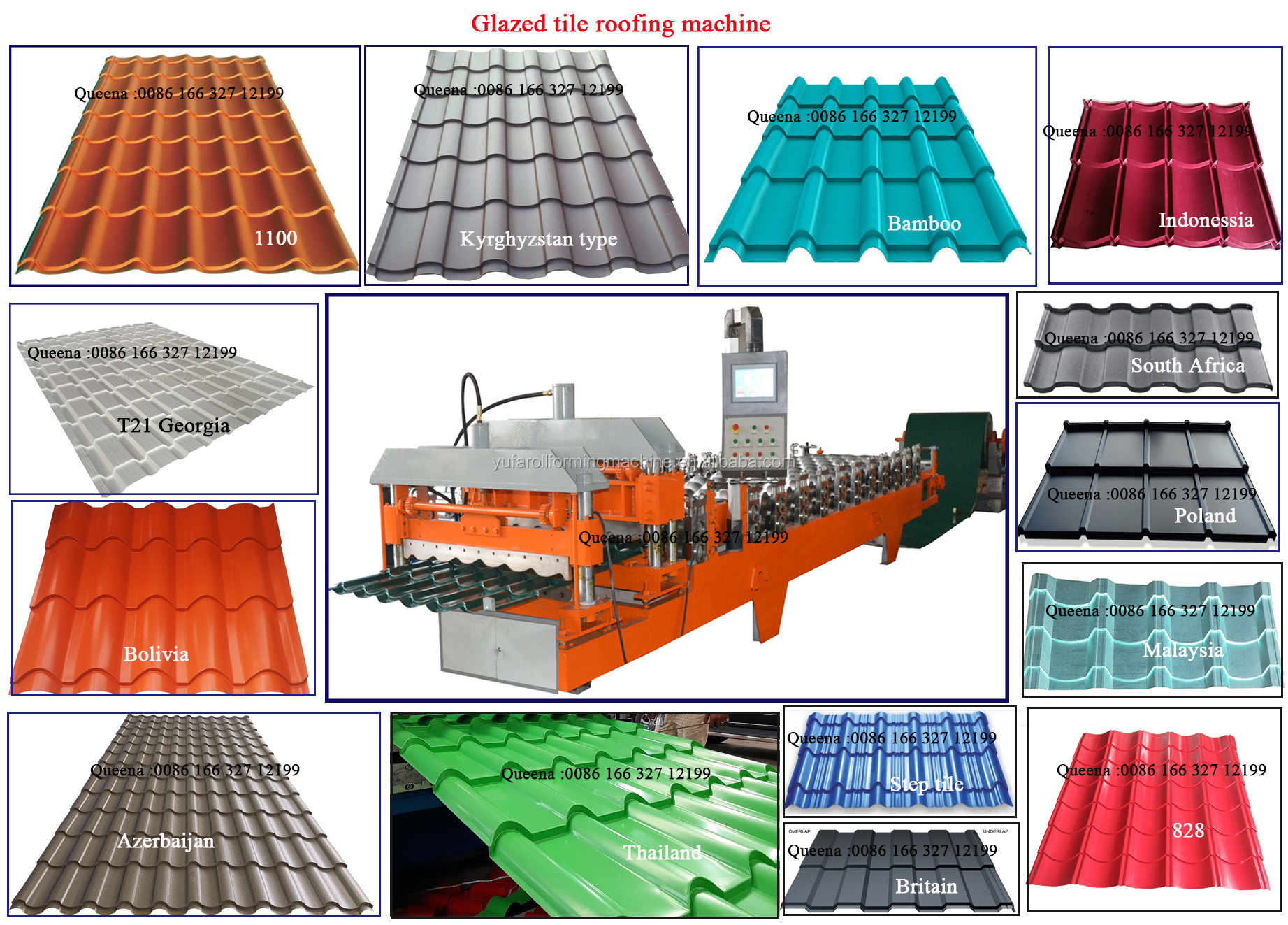 840 metal glazed roofing panel making machine for sale