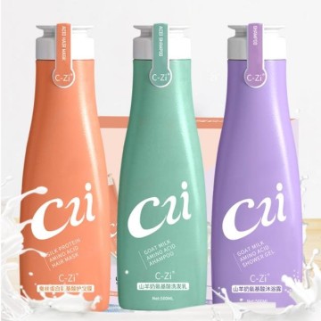 Private Label Smooth Perfume Whitening Goat Milk Skin Care Bath Body Wash Shampoo Shower Gel