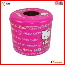 tissue round hello kitty metal tin box