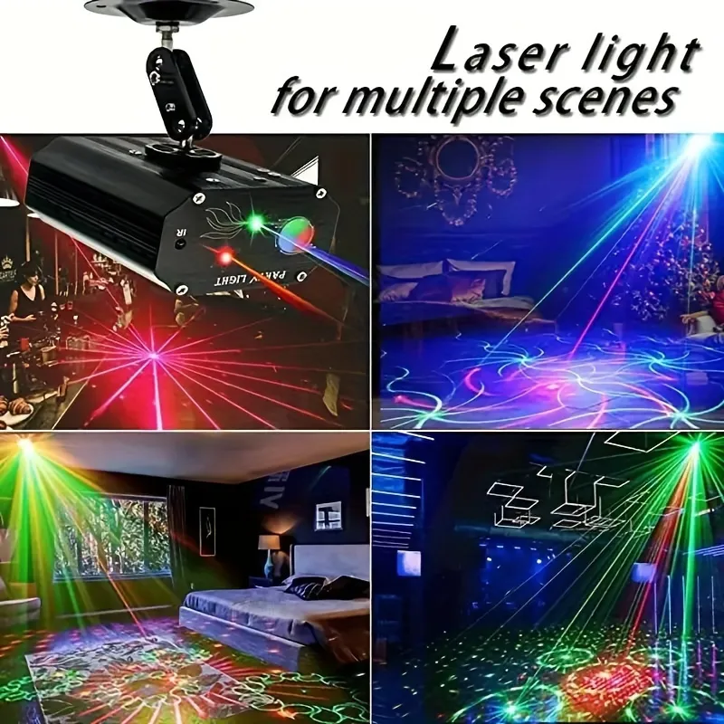 LED Laser Lights with Voice Control for Disco DJ Stage