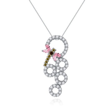 Best Prices cubic zircon plating Rhodium natural stone necklace