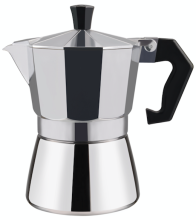 Aluminum and stainless steel coffee pot