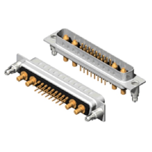 21W4 Power D-SUB lodrätt PCB-manlöd typ