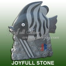 Fish Granite Carving, stone fish sculpture