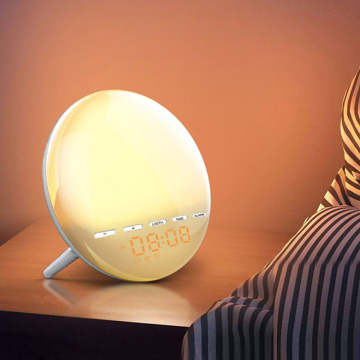 7 Color Changing Sunrise Alarm Clock with Desk Lamp and Night Light