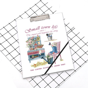 Small town life style A4 clipboard with notebook
