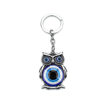 Turkish Blue Evil Eye Owl Keychain - Blessing Protection Gift