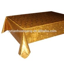 Double Side Metallic Table Cloth--Gold gliding PVC Table cloth