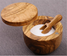 Olive Wood Salt Keeper