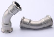 Stainless Steel 45 Degree Equal Elbow Press Fitting