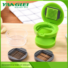 Garlic Press and Slicer - Professional Garlic Press Stainless Steel (Two Interchangeable Blades) - Diced and Minced