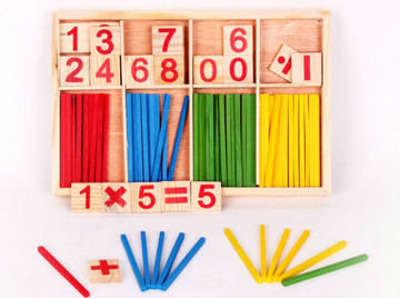 Wooden math toys for kids,Digital learning stick math toys set,Best sale wooden learning math toys set