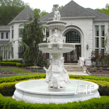 Hand carved stone cascade marble garden fountain statue sculpture