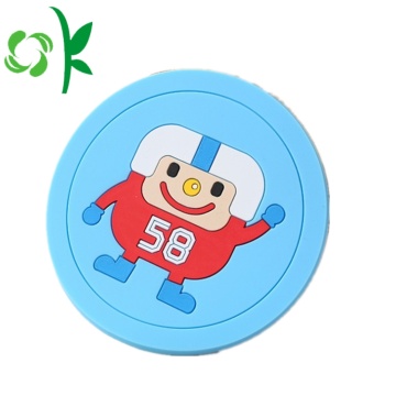 Silicone Embossed Logo Candy Color Cup Coaster Non-slip