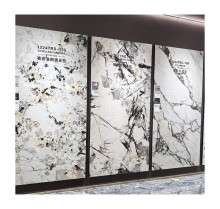 Large Engineered Marble Look Sintered Stone Slab for Home Interiors