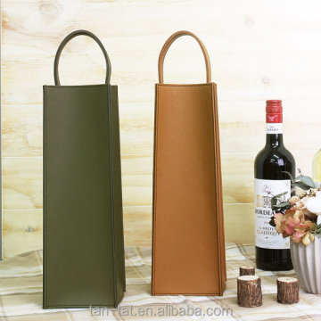 Genuine Leather Wine Bag - Gift Bag Wine Tote