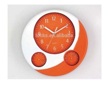 Classic Design Plastic Round Weather Station Azan Wall Clock