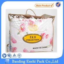 clear plastic zipper bag for bedding