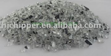 Crushed glass mirror