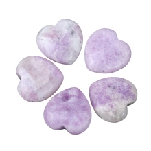 Ruby zoisite 30MM Love Heart Gemstone for Home Decoration Handmade Craved