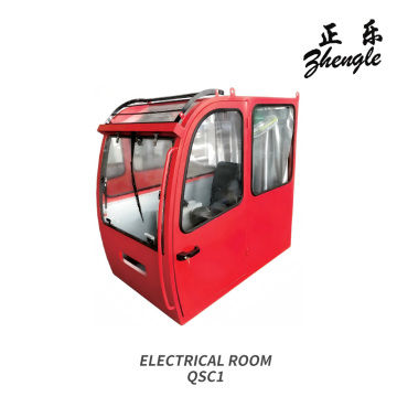 Red High Strength Steel Pile Driver Cab