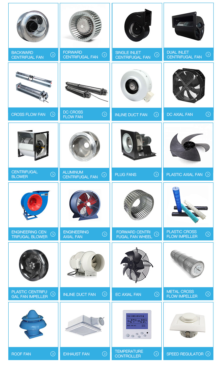 External Rotor Axial DC Ventilating Fan axial flow fan blades customized all size air conditioner parts fans