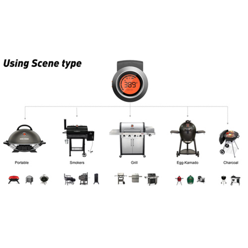 Draadloze Bbq-temperatuurregelaar met dubbele sondes Vleesthermometer