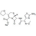 натрий (6R, 7R) -7 - [[2- (2-амино-1,3-тиазол-4-ил) -2-метоксииминоацетил] амино] -8-оксо-3 - [(2S) -оксолан -2-ил] -5-тиа-1-азабицикло [4.2.0] окт-2-ен-2-карбоксилат CAS 141195-77-9