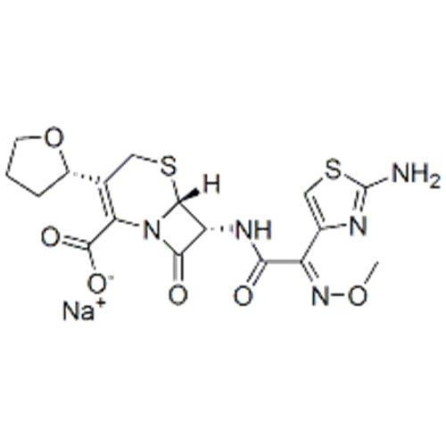 ナトリウム（６Ｒ、７Ｒ）−７  -  ［［２−（２−アミノ−１，３−チアゾール−４−イル）−２−メトキシイミノ - アセチル］アミノ］ −８−オキソ−３  -  ［（２Ｓ） - オキソラン］ −２−イル］ −５−チア−１−アザビシクロ［４．２．０］オクト−２−エン−２−カルボキシレートＣＡＳ １４１１９５−７７−９