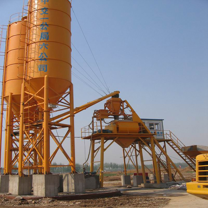 Hopper lift small HZS35 automatic concrete batching plant