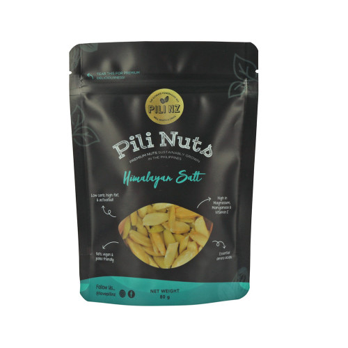 Eco-friendly dry fruit tea coffee snack flour storage kraft paper bag food with zipper