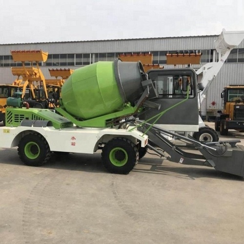 Self loading concrete mixer truck/self loading truck