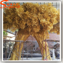 7m high Big golden artificial ficus trees banyan trees