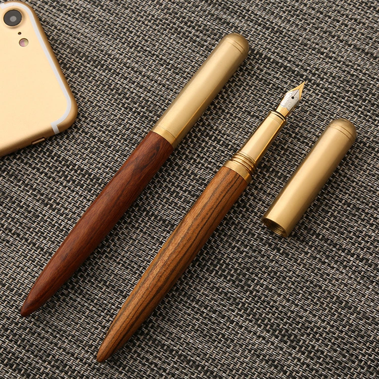 Customize Wood Logo Wooden Maple Sandalwood Fountain Pen