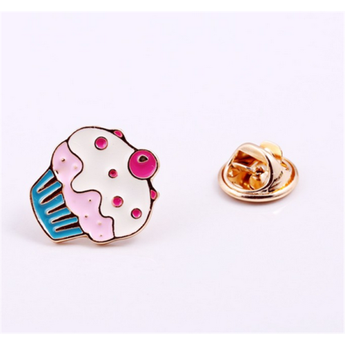 Pin de badge à cupcake à crème glacée en métal personnalisé