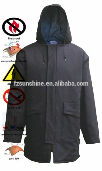 Waterproof Mens Quilted Long Bomber Jacket