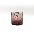 Purple thickness empty candle glass tumbler