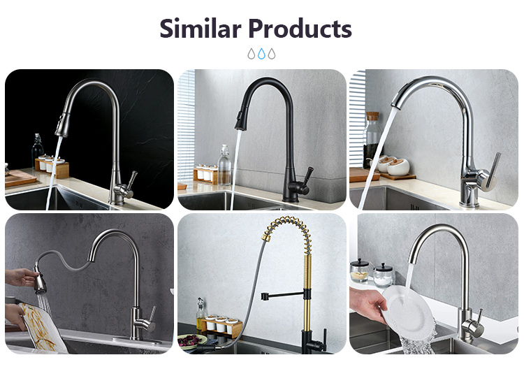 Classic Zinc Copper Luxury Sus304 Pull Out 360 Adjustable Flexible Single Handle Touchless Kitchen Faucet