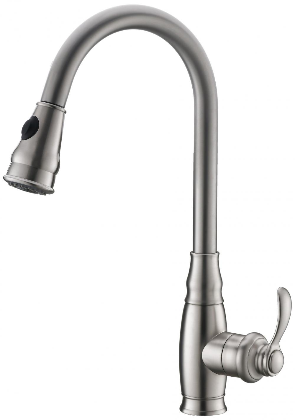 Kitchen Sink Faucets with Pull Out Down Sprayer