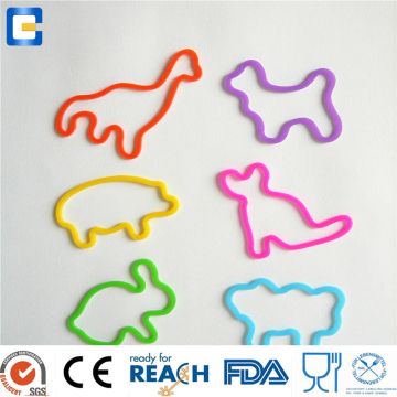 animal shape silicone rubber elastic band