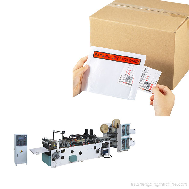 Máquina de fabricación de sobres de documento de lista de embalaje de facturas