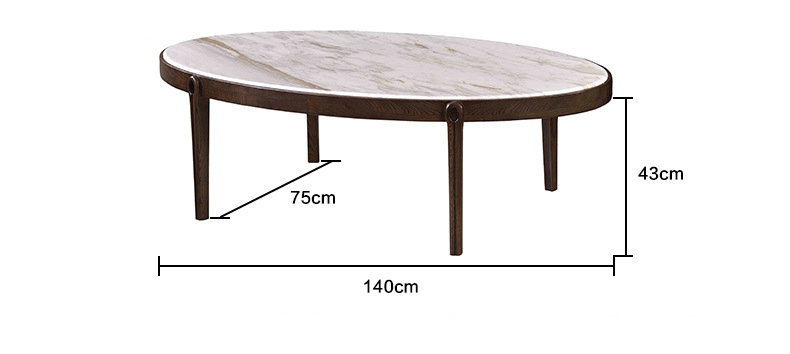 Modern minimalist smart coffee table marble top table