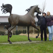 theme park sculpture metal craft arabian horse sculpture