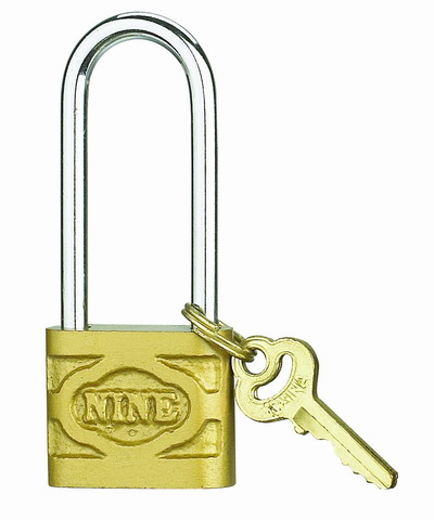 cast iron padlock with long shackle